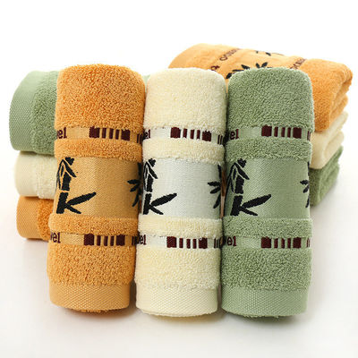 Логотип на заказ Мягкое и поглощающее Jacquard Бамбуковое полотенце из волокна для бытовой очистки