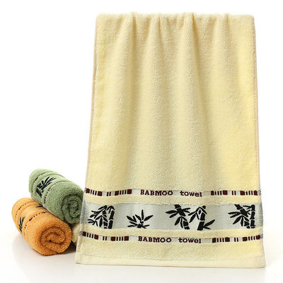Логотип на заказ Мягкое и поглощающее Jacquard Бамбуковое полотенце из волокна для бытовой очистки