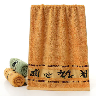 Логотип на заказ Мягкое и поглощающее Jacquard Бамбуковое полотенце из волокна для бытовой очистки