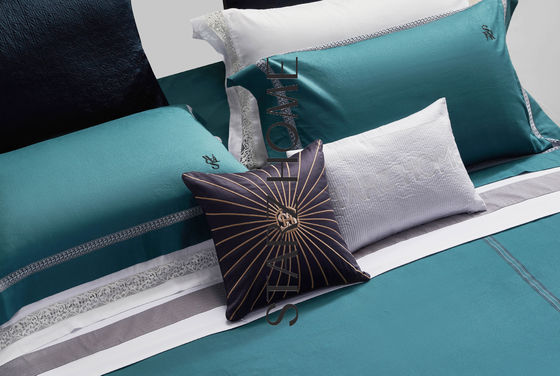 Проницаемый воздух европейский стиль 100% хлопчатобумажной Jacquard 300TC 4Pcs постельные принадлежности комплекты без заполнения