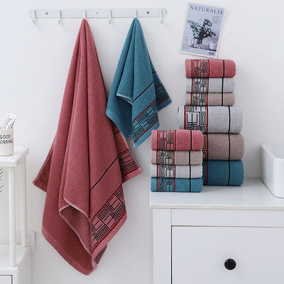 Конфигурационный логотип хлопчатобумажные Jacquard полотенца для взрослых Полотенца для ванны для дома и спорта