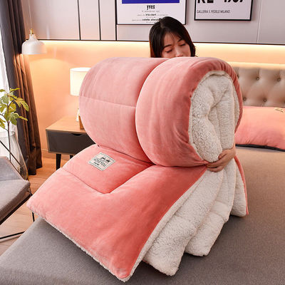 Светло-розовый Око-Текс Comforter Эдредон Двойной постельный комплект Подходит для всех сезонов