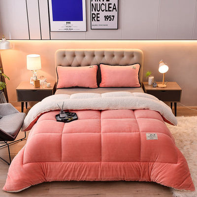 Светло-розовый Око-Текс Comforter Эдредон Двойной постельный комплект Подходит для всех сезонов