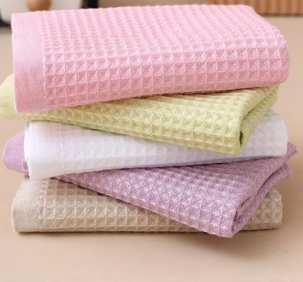 Чистый хлопковый кухонный квадратный полотенце набор с крючком вафли квадратное полотенце гарантия