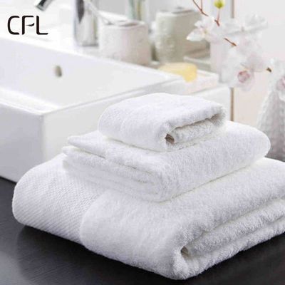 Luxury 100% Cotton White Bath Hand Face Towel Set with Custom Embroidery Logo 70*140cm (Любовь к одежде)
