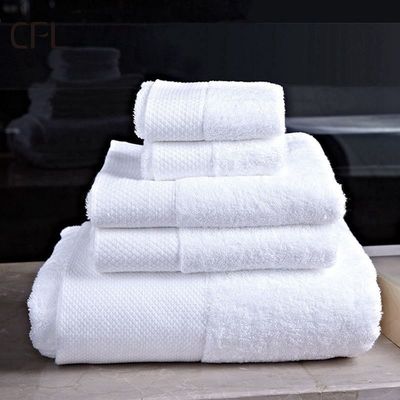 Luxury 100% Cotton White Bath Hand Face Towel Set with Custom Embroidery Logo 70*140cm (Любовь к одежде)