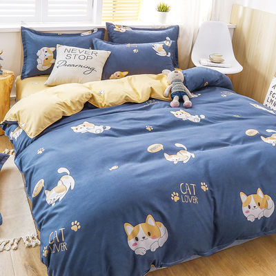 Поставка 100% полиэстерной ткани Luxury Duvet Cover Постельное белье набор с 2Pcs подушечный чехол