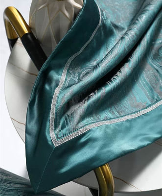 Ротационный экран печатает роскошный 19 мм шелковый хлопковый Jacquard 4Pcs Quilt Cover постельное белье набор