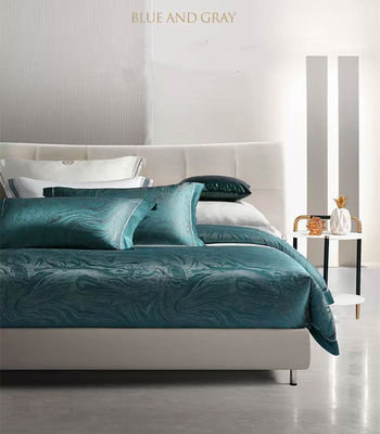 Ротационный экран печатает роскошный 19 мм шелковый хлопковый Jacquard 4Pcs Quilt Cover постельное белье набор