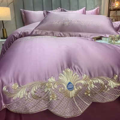 125 грамм Умытая шелковая вышивка 4 шт. постельное белье King Size Европейский стиль коллекции