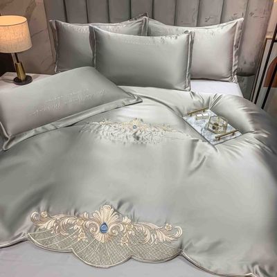 125 грамм Умытая шелковая вышивка 4 шт. постельное белье King Size Европейский стиль коллекции