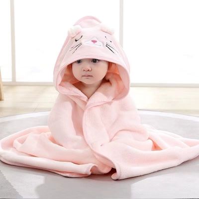 Мультфильм Животное Дети Мягкое микроволокно Коралловое шерсть Купальное полотенце для мальчиков и девочек