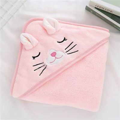 Мультфильм Животное Дети Мягкое микроволокно Коралловое шерсть Купальное полотенце для мальчиков и девочек