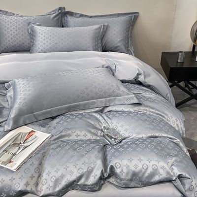 Полиэстер / льна / хлопок Luxury Jacquard постельное белье комплекты Коллекции 4 шт.
