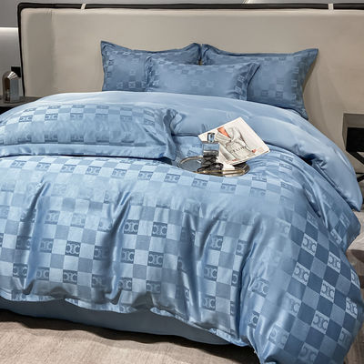Полиэстер / льна / хлопок Luxury Jacquard постельное белье комплекты Коллекции 4 шт.