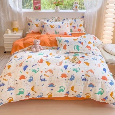 8PCS Напечатанные микроволокно постельное белье комплекты с соответствующими шторами в индивидуальных цветах