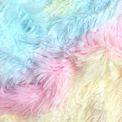 200TC Счет нитей Постельное белье набор Фальшивое меховое одеяло Mink Rainbow Plush Пушистый роскошный набор простыней