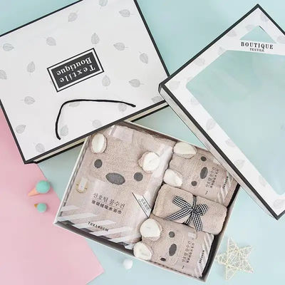 Custom Logo Quick Dry 4 Piece Bath Towel Set Soft Touch Hand and Face Print Luxury Towel Set для всех возрастов