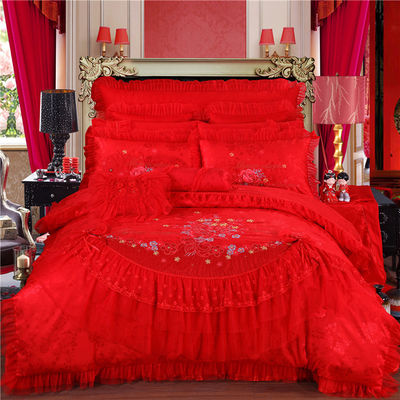 Набор постельного белья Luxury Wedding 100% Cotton 200TC Постельное белье Quilt Постельное белье Anti-Pull Set