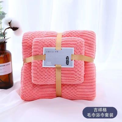250GSM Микроволокно Коралловое шерсть Катионное полотенце для ванны для взрослых