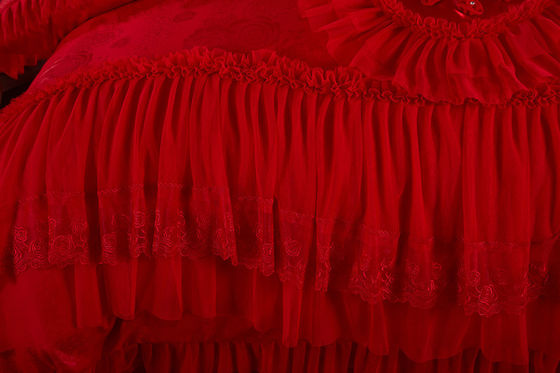 60 Count High End Шнурка Постельное белье Jacquard ткань Королева 100% органического хлопка листовки наборы