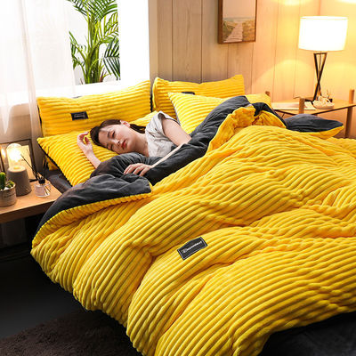 Настраиваемый Queen King Size постельное белье Quilt Cover Постельное белье набор в 4 степени цвета Fastness