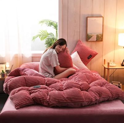 Настраиваемый Queen King Size постельное белье Quilt Cover Постельное белье набор в 4 степени цвета Fastness