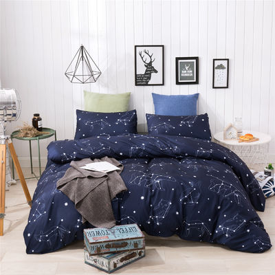 Constellation Printed Duvet Cover Pillowcase Bedwear Set с реактивным печатным окрашиванием