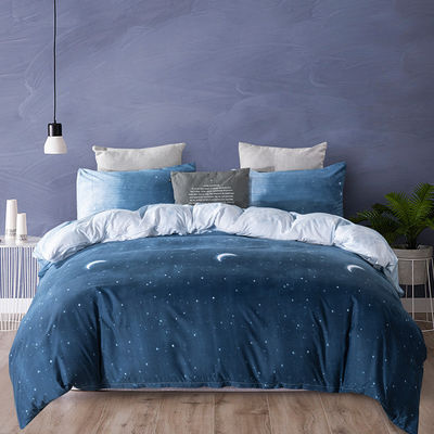 Constellation Printed Duvet Cover Pillowcase Bedwear Set с реактивным печатным окрашиванием