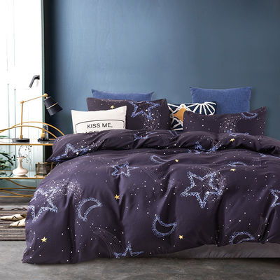 Constellation Printed Duvet Cover Pillowcase Bedwear Set с реактивным печатным окрашиванием