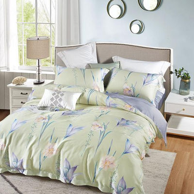100% Tencel Luxury Silky Soft Bedding Set 300TC Printed Fabric Quilt Cover Ковры для подушек
