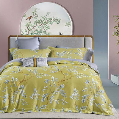 100% Tencel Luxury Silky Soft Bedding Set 300TC Printed Fabric Quilt Cover Ковры для подушек