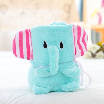 Мягкое 220г Детское накрученное одеяло Смешные мультфильмы о животных Полотенце для кровати