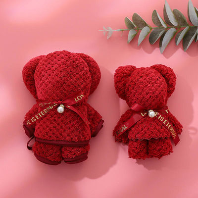Квадратный Teddy Bear плюшевый игрушечный наполненный полотенце набор для детских игрушек рождественский подарок