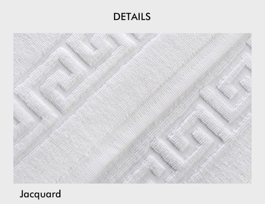 Comfort Hotel Luxury Jacquard White Bath Towel Set 100% Cotton Большой пляжный полотенце для OEM